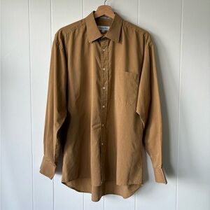 Christian Dior Vintage Men's Tan Button Down Shirt